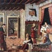 CARPACCIO, Vittore Birth of the Virgin fg painting